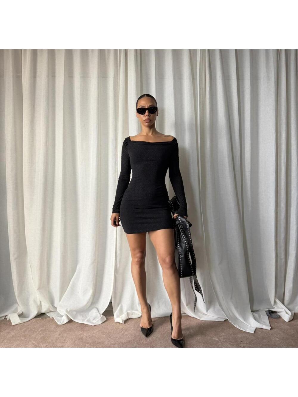 Guess Women's Black and Grey Dress